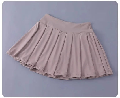 Women Tennis Pleated Skirt High Waisted Athletic Golf Skorts Workout   Sports Skirts With Shorts For Women