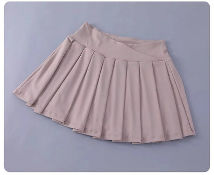 Women Tennis Pleated Skirt High Waisted Athletic Golf Skorts Workout   Sports Skirts With Shorts For Women