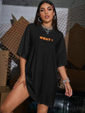 Letter Graphic Street Oversized Tee Clothing Women Soft  Cotton Quality Short Sleeve Summer Breathable T-Shirts Hip Hop Tshirt