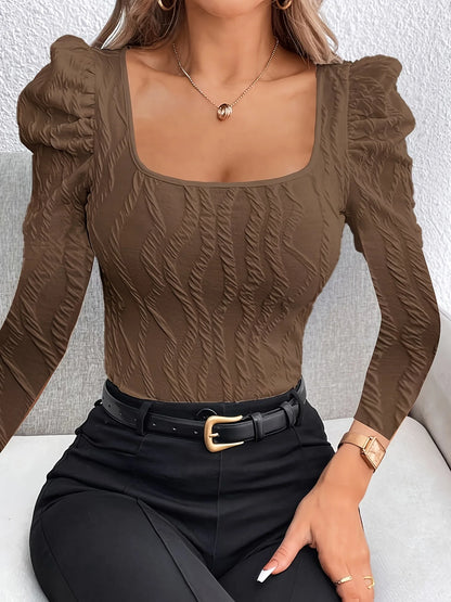 Elegant Casual Woman T-Shirt Fashion Loose T-Shirt Woman Temperament Long sleeve T-Shirt Holiday Weekend