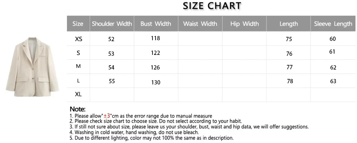 2025 Elegant Blazer Coat For Women Fashion Pockets Lapel Oversized Suit Jackets  New Autumn Office Lady Casual Loose Outerwear