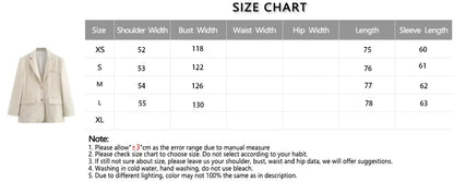 2025 Elegant Blazer Coat For Women Fashion Pockets Lapel Oversized Suit Jackets  New Autumn Office Lady Casual Loose Outerwear