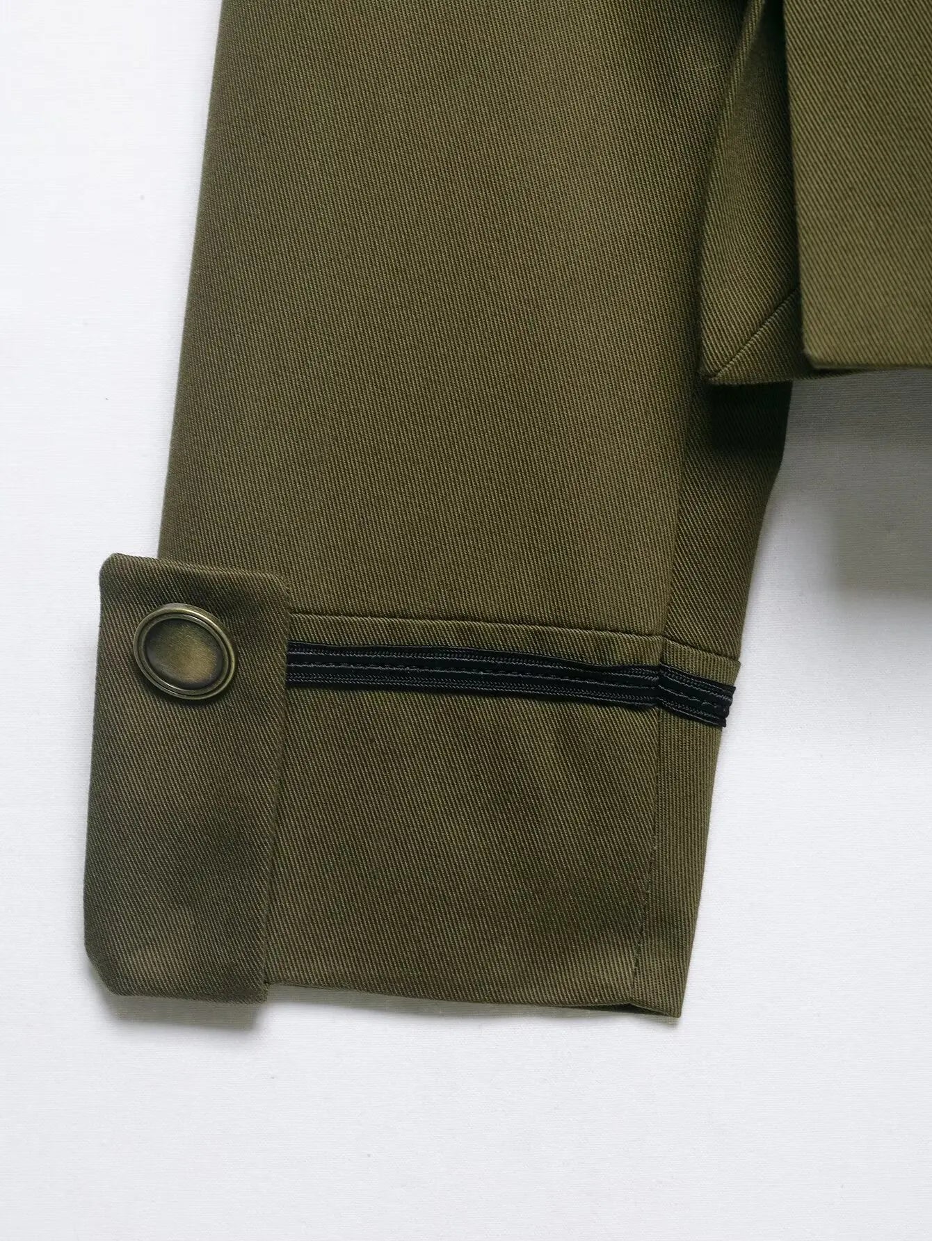 Women's Blazer with Shoulder Pads Spring High Neck Long Sleeve Button Zipper Women Oversize Coat Female Chic Tops