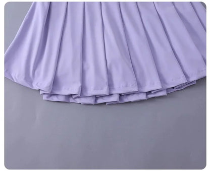Women Tennis Pleated Skirt High Waisted Athletic Golf Skorts Workout   Sports Skirts With Shorts For Women