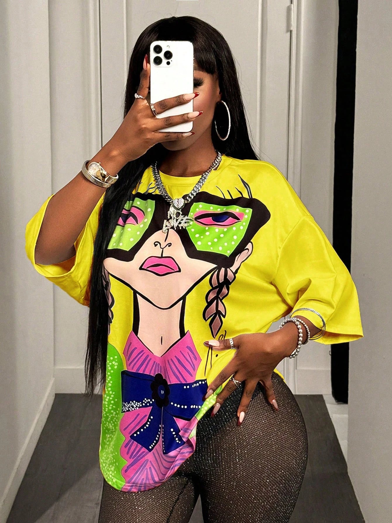 BamGleam Oversized T-shirt Loose Casual Hip-Hop Style Graphic Printed Women T-Shirt Summer Fashion Y2k Ladies Clothes Female Tee