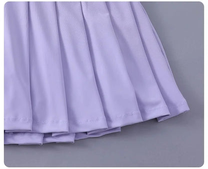 Women Tennis Pleated Skirt High Waisted Athletic Golf Skorts Workout   Sports Skirts With Shorts For Women