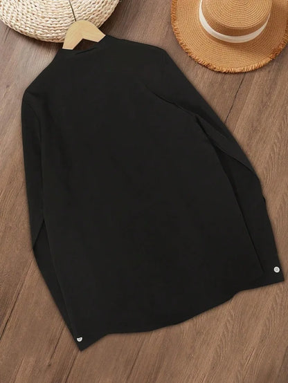 Ladies Long Sleeve Button up Shirt Casual Style Fashion Top Ladies Fashion Clothing