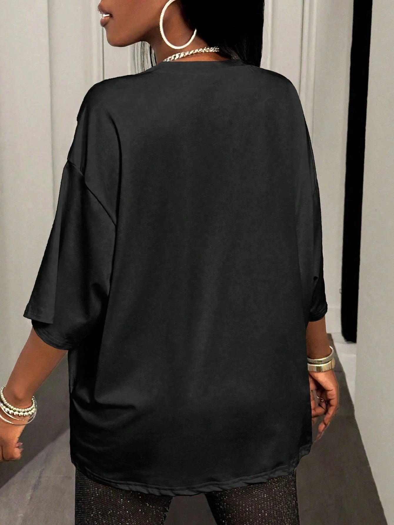 BamGleam Oversized T-shirt Loose Casual Hip-Hop Style Graphic Printed Women T-Shirt Summer Fashion Y2k Ladies Clothes Female Tee