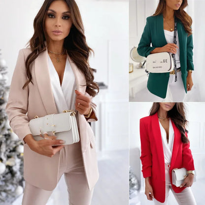 Oversize Women's Blazer Red Jacket Woman Black Elegant Fashion Blazers Female Coat 2022 Casual Office Ladies Clothing