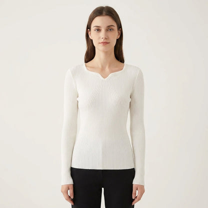 Vela Ribbed V-Neck